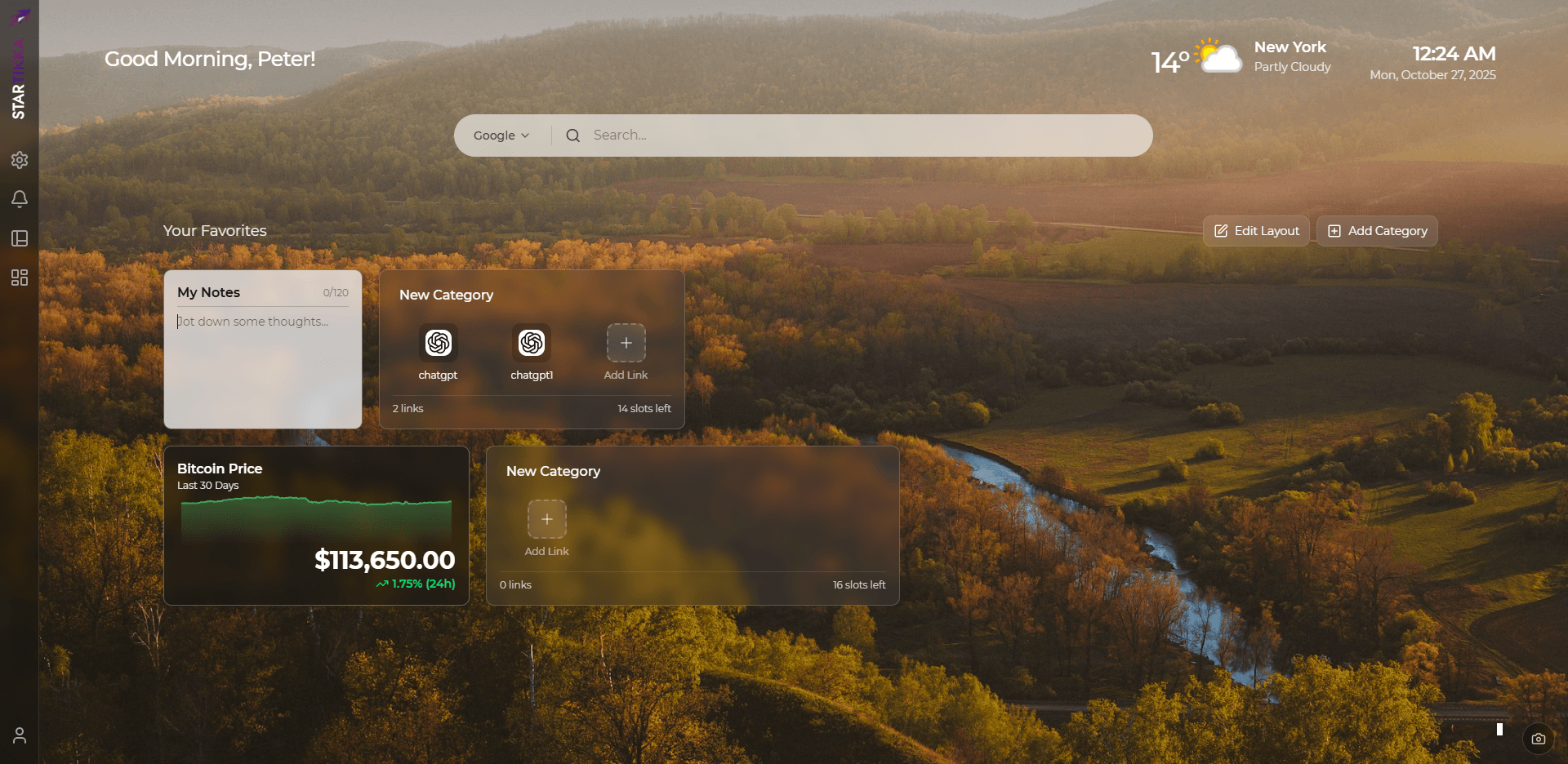 screenshot of a complete dashboard