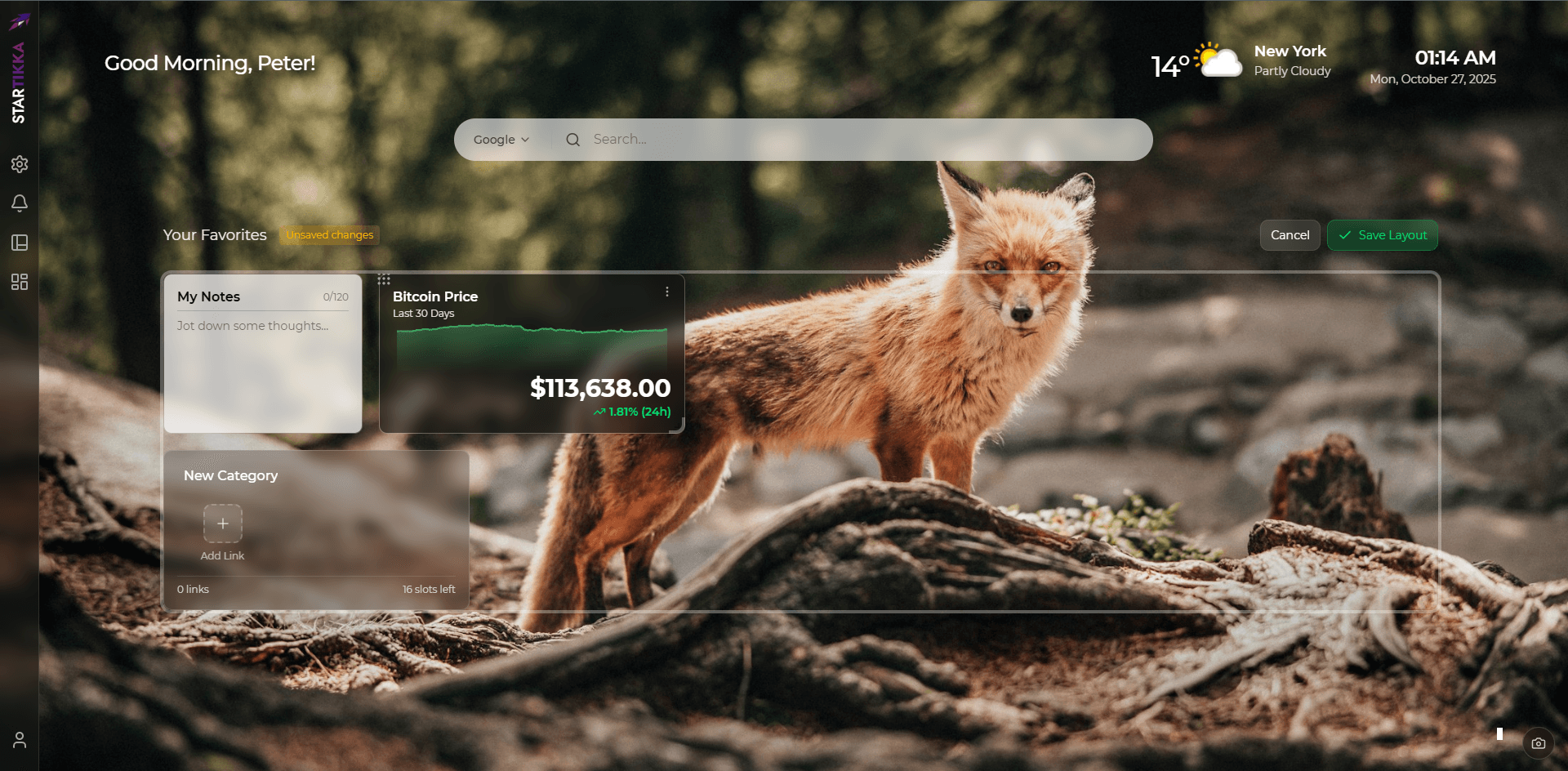 screenshot of a complete dashboard